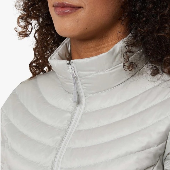 32 Degrees Women's Light Gray Mid Light Puffer Jacket Size M New With Tag - Picture 3 of 10